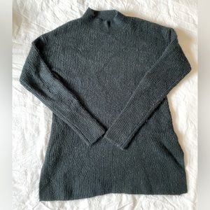 Mock Neck Knit Sweater - Black